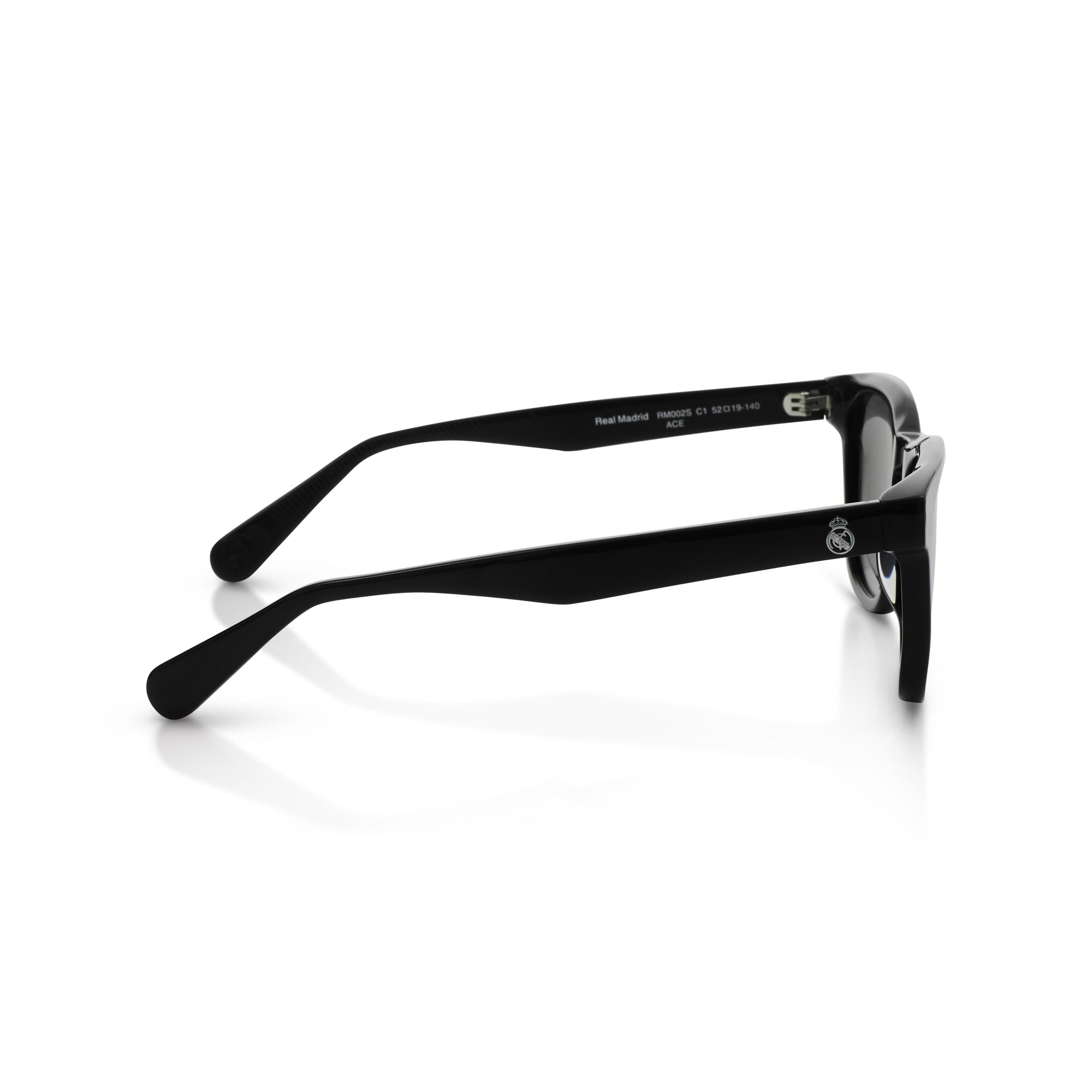 Round Real Madrid Acetate Sunglasses Black