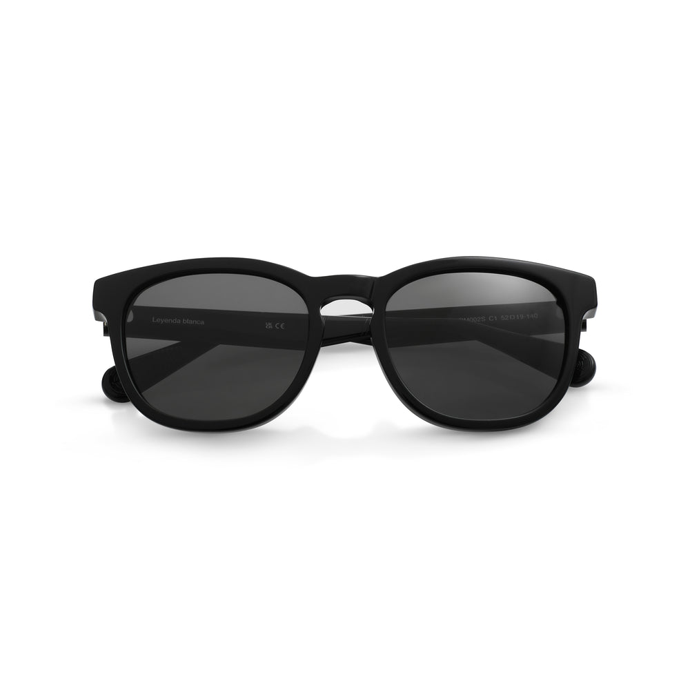 Round Real Madrid Acetate Sunglasses Black
