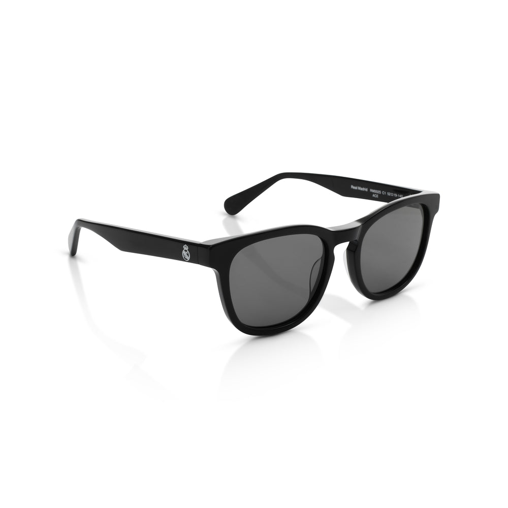 Round Real Madrid Acetate Sunglasses Black