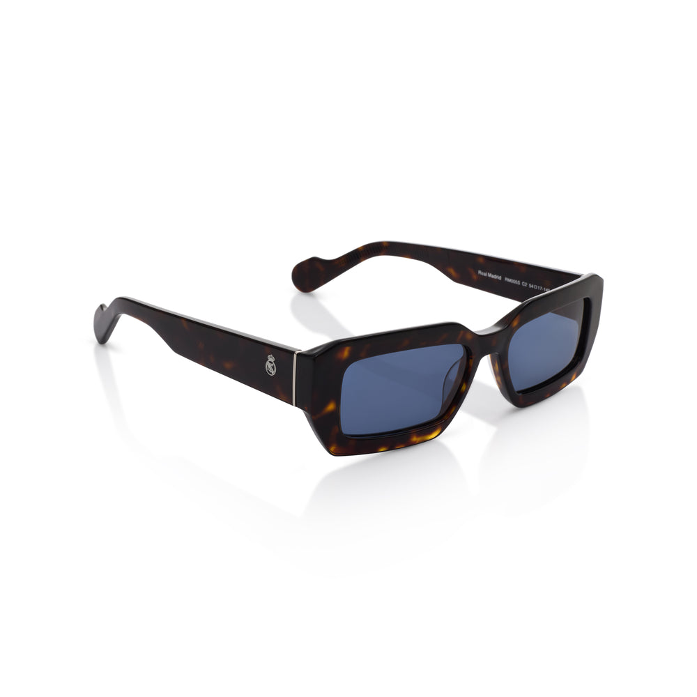 Lunettes de Soleil Carrées Real Madrid en Acétate Écaille