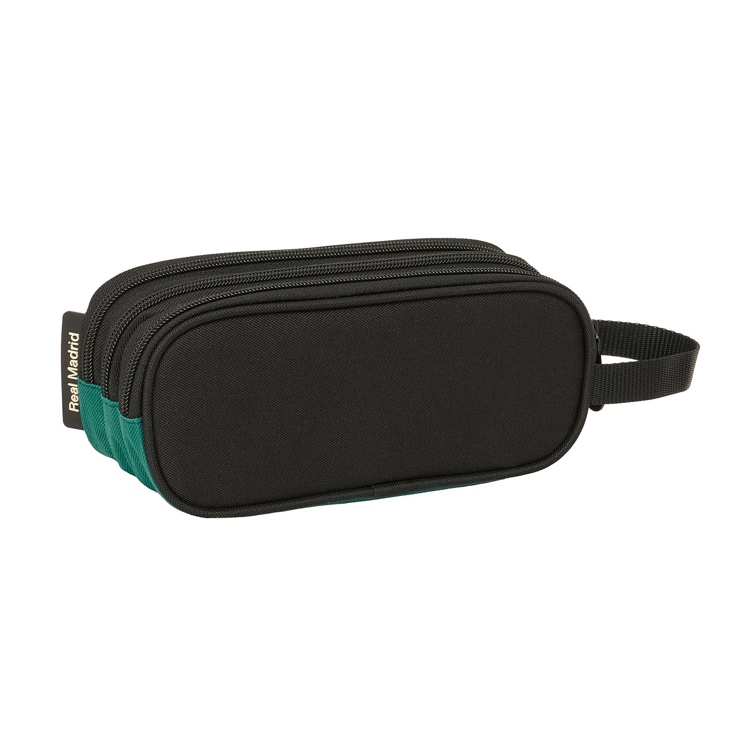 Triple Pencil Case Green Real Madrid