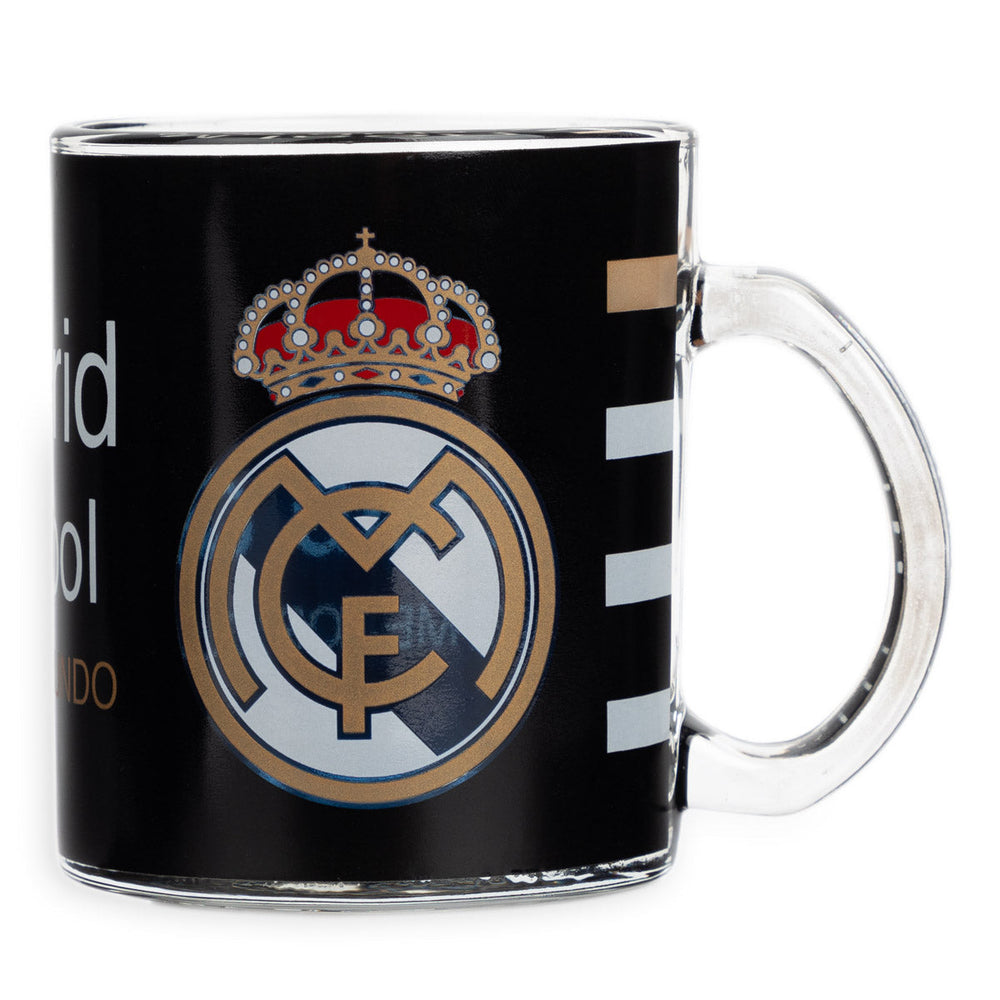 Real Madrid Glass Mug Black
