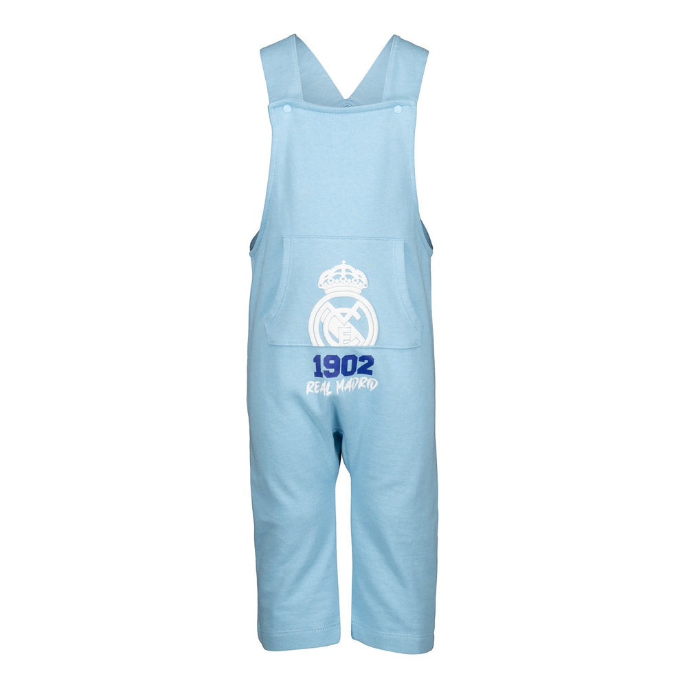 Infant Overall Shorts 1902 Print Light Blue