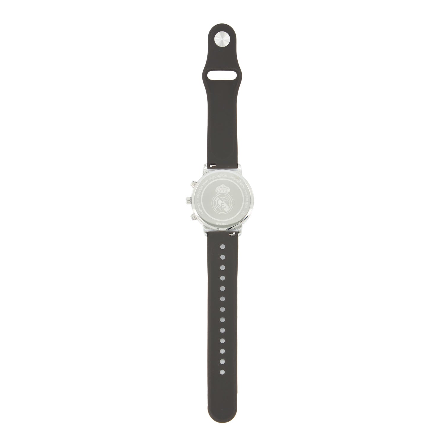 Reloj Analógico Cronógrafo Correa Silicona Negro