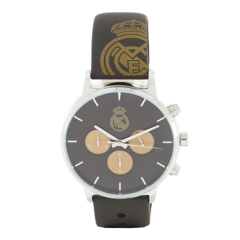 Reloj Analógico Cronógrafo Correa Silicona Negro