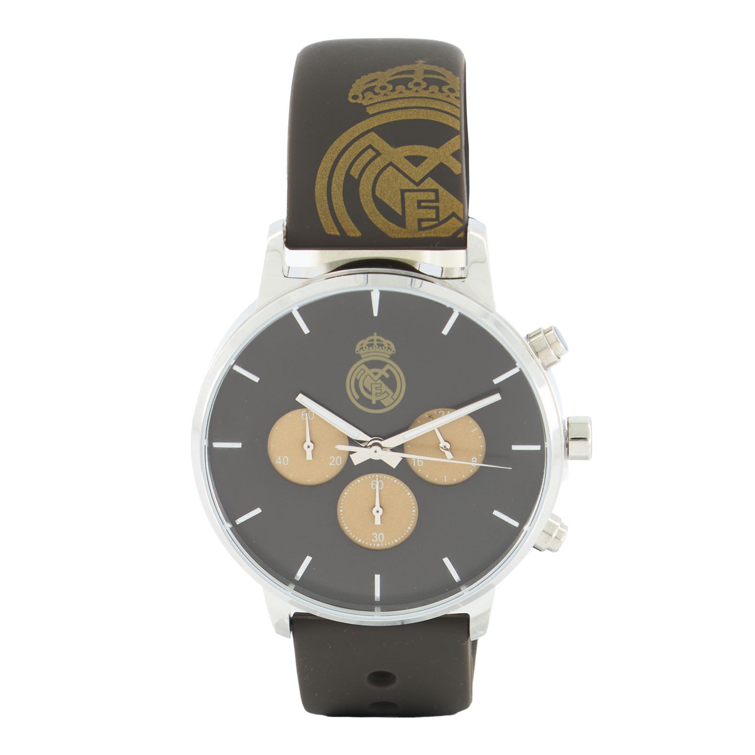 Reloj Analógico Cronógrafo Correa Silicona Negro