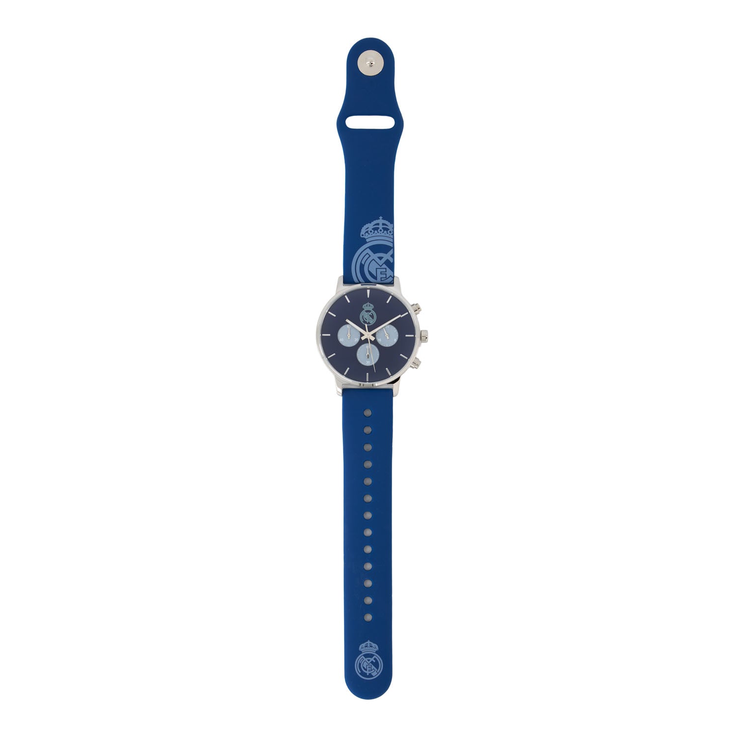 Reloj Analógico Cronógrafo Correa Silicona Azul