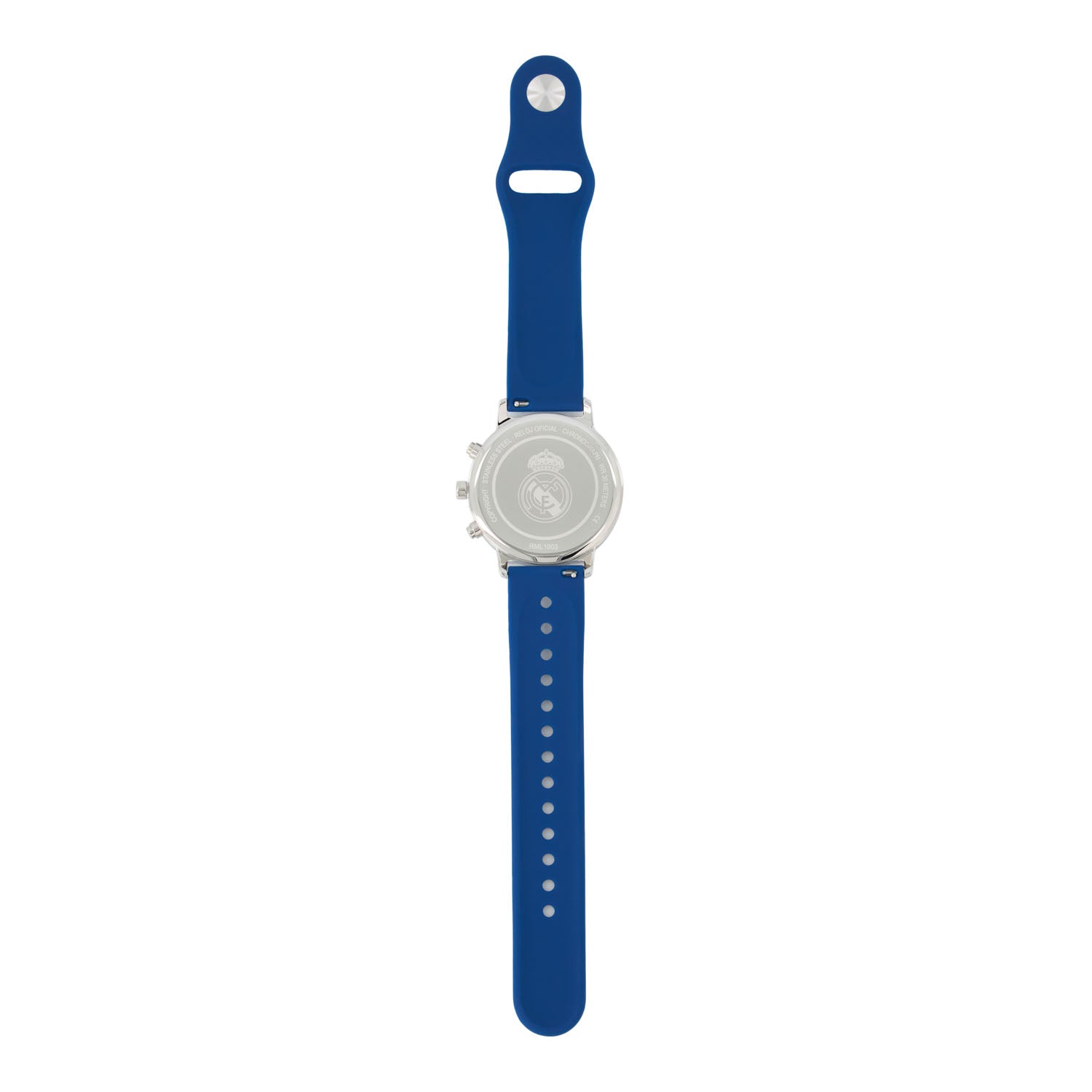 Reloj Analógico Cronógrafo Correa Silicona Azul