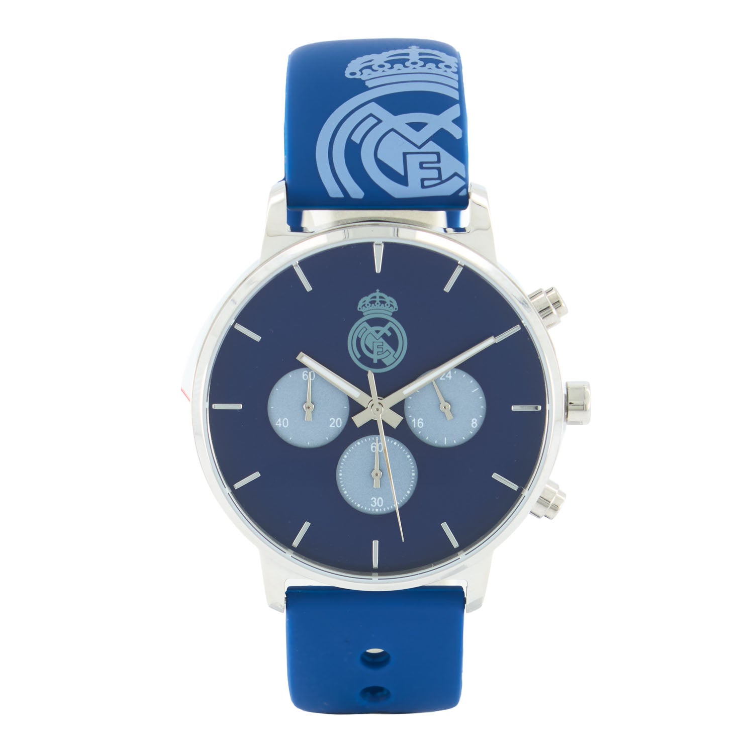Reloj Analógico Cronógrafo Correa Silicona Azul
