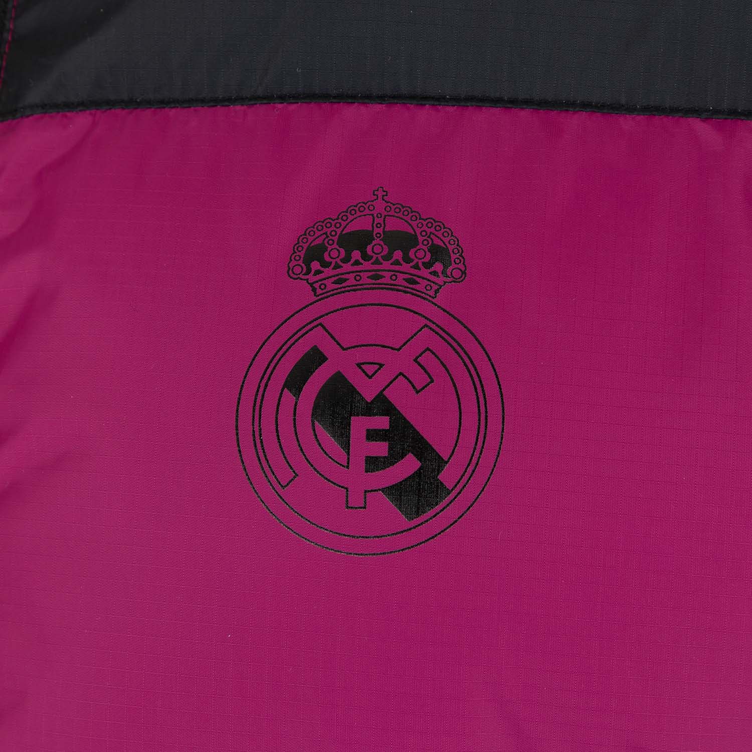 Ladies Outerwear Color Block Puffer Jacket Anorak Fucsia