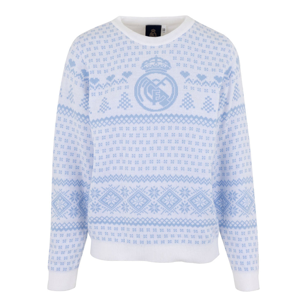 Ladies Christmas Sweater Pastel Blue