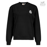 Sudadera Cropped Mujer ECO Essentials Real Madrid Escudo Negra