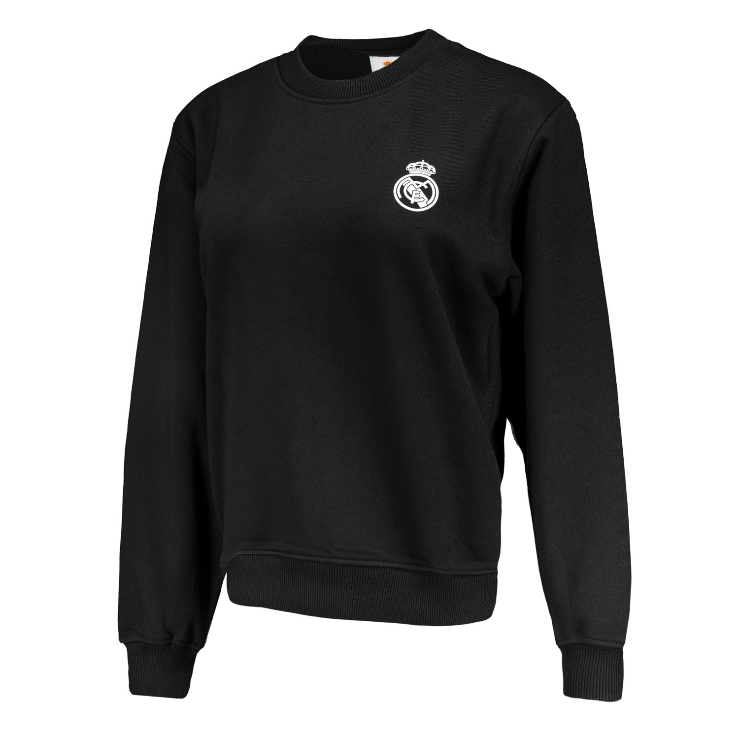 Womens ECO Essentials Real Madrid Black Crew Cropped Sweatshirt