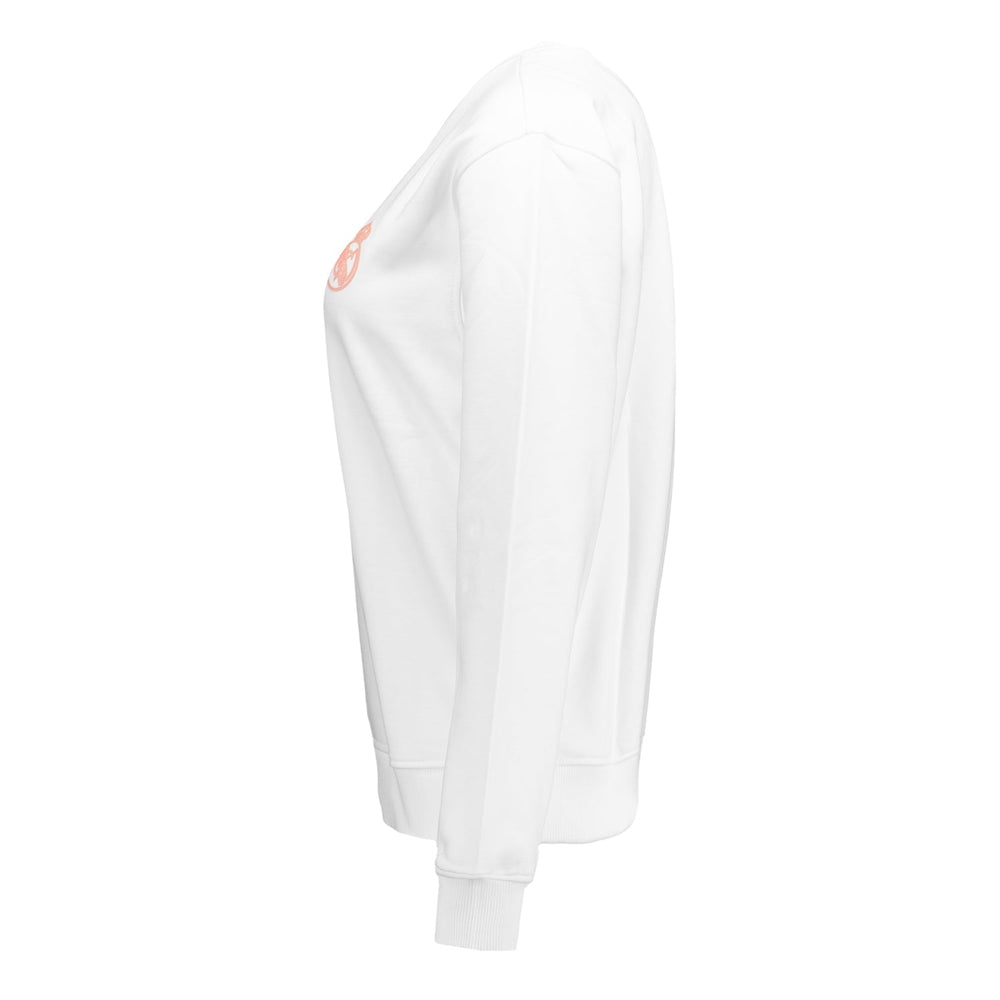 Womens ECO Essentials Real Madrid White Crew Cropped Sweatshirt