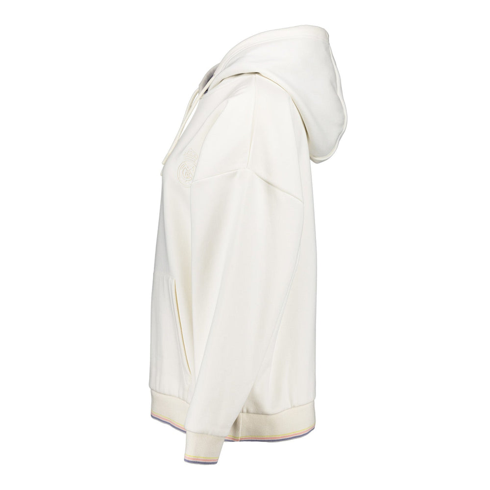 Womens Real Madrid Ladies Vintage Bone Hoodie