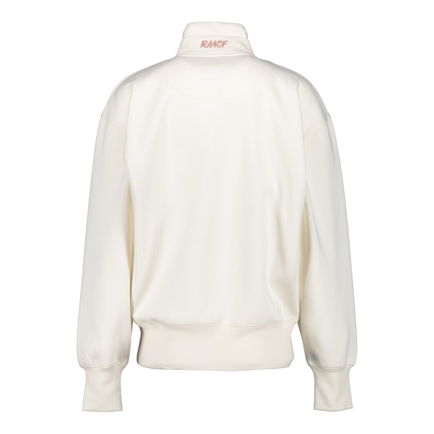 Womens Real Madrid Ladies Vintage Bone Zip Collar Sweatshirt