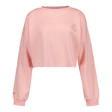 Womens Real Madrid Ladies Vintage Pink Cropped Sweatshirt
