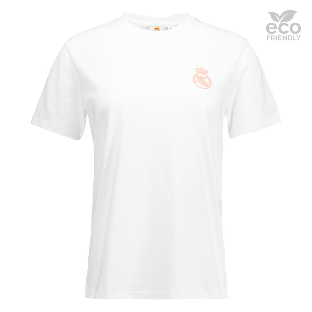 Womens ECO Essentials Real Madrid Monocolor Crest T-Shirt White