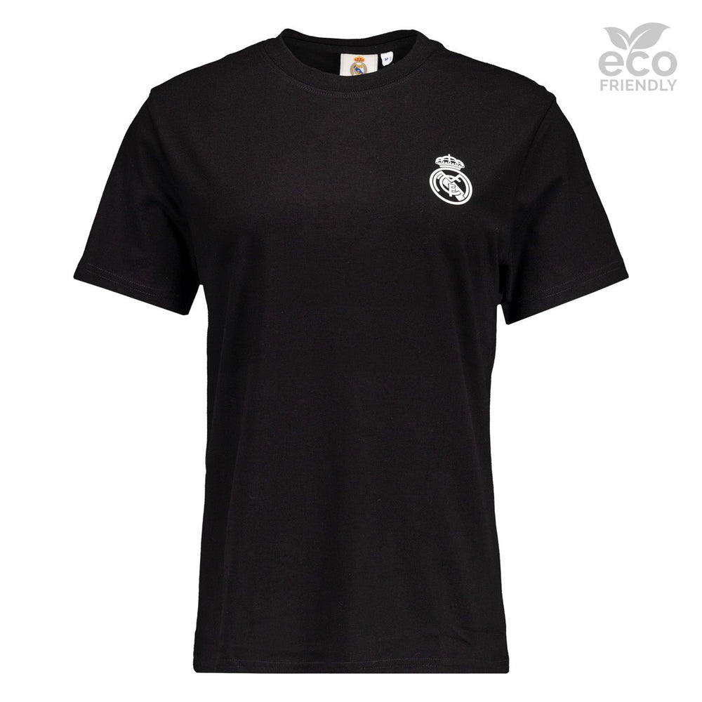 Womens ECO Essentials Real Madrid Monocolor Crest T-Shirt Black