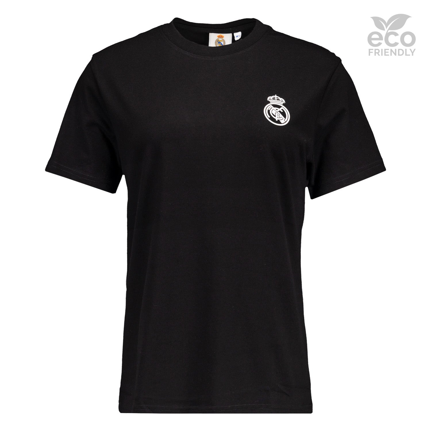 Womens ECO Essentials Real Madrid Monocolor Crest T-Shirt Black