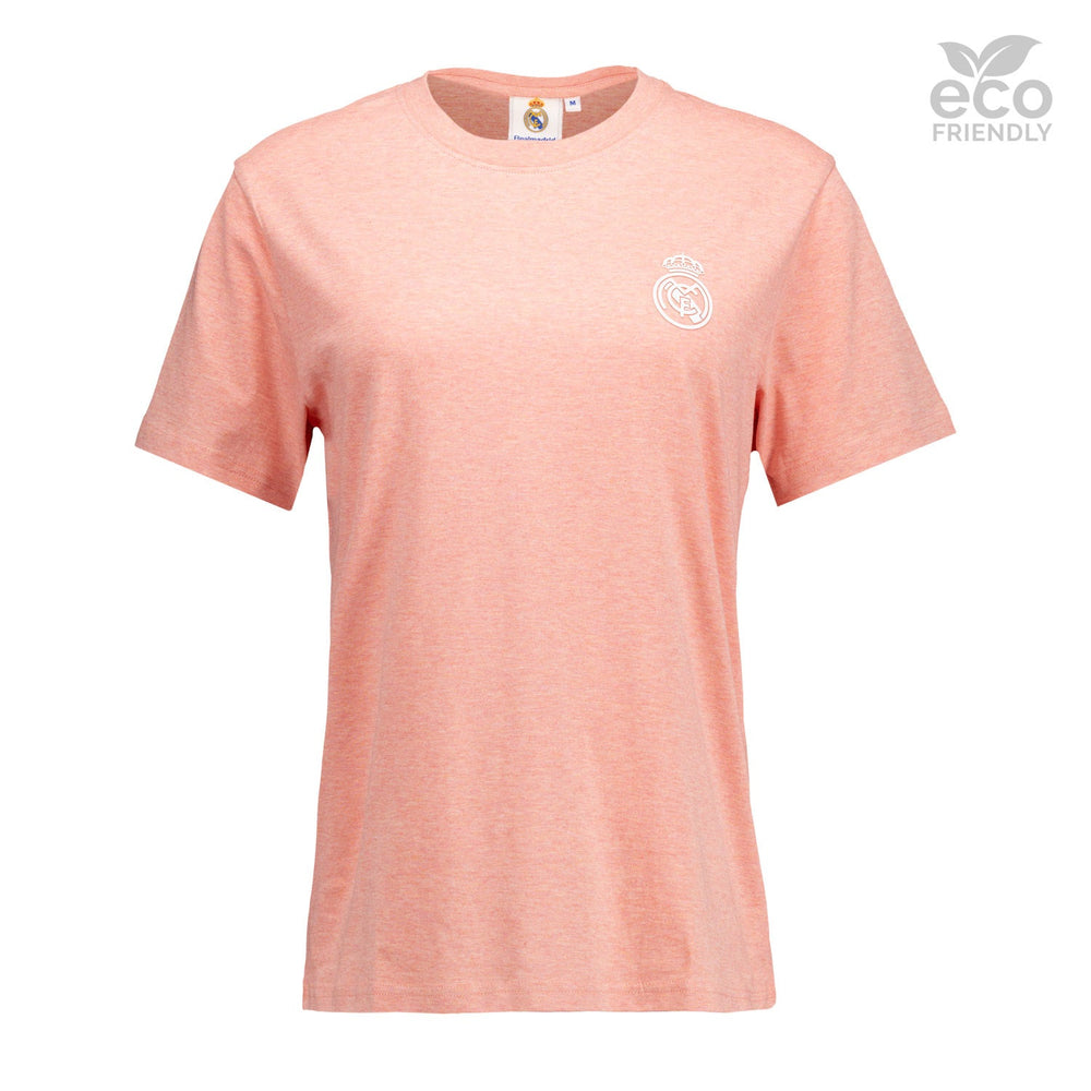 Womens ECO Essentials Real Madrid Monocolor Crest T-Shirt Pink