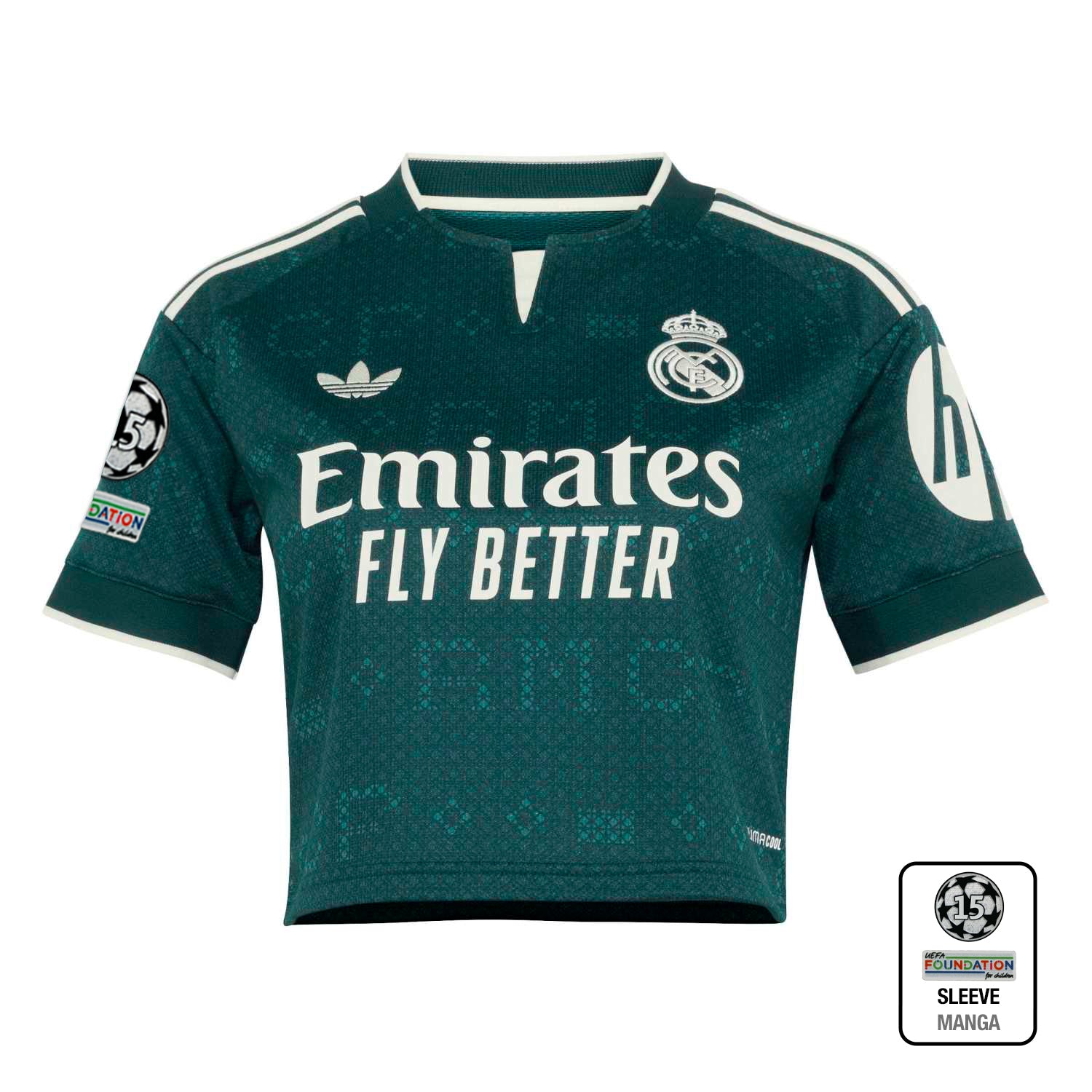 Camiseta Cropped Mujer Segunda Equipación Verde 26/27