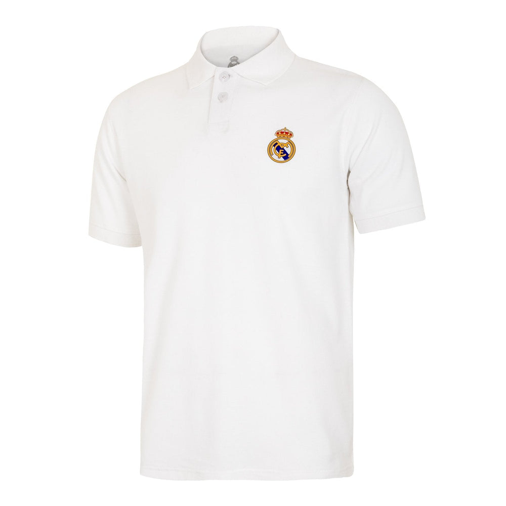Mens Essentials Color Crest Polo White
