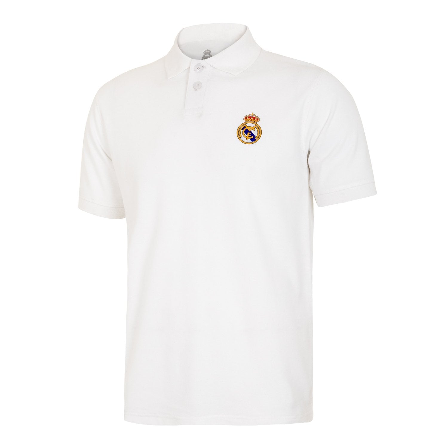 Mens Essentials Color Crest Polo White