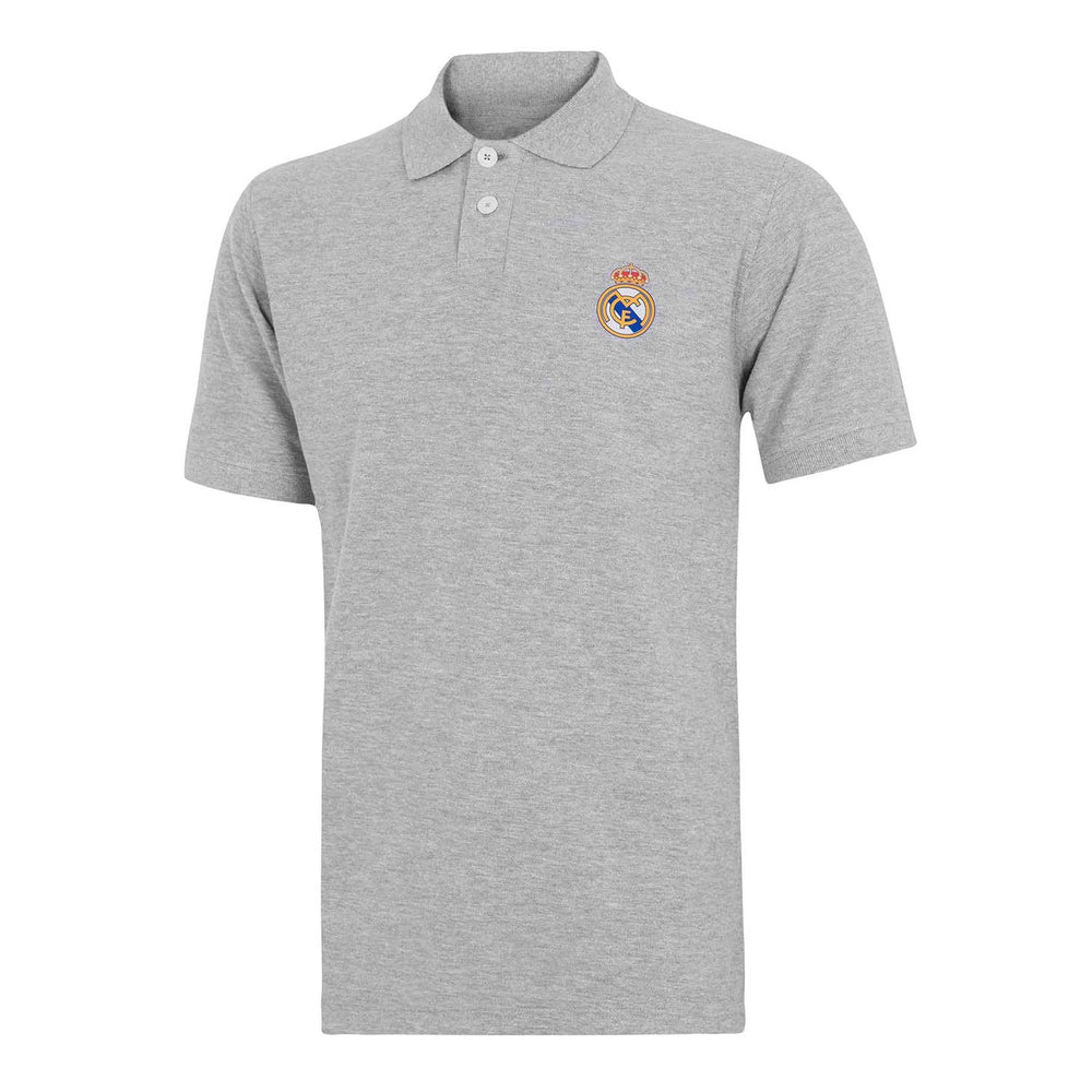 Mens Essentials Color Crest Polo Light Grey