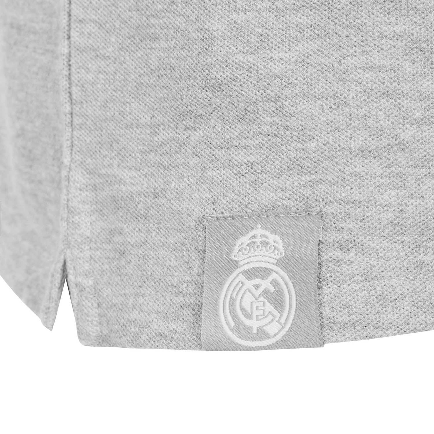 Mens Essentials Color Crest Polo Light Grey – Official Real Madrid
