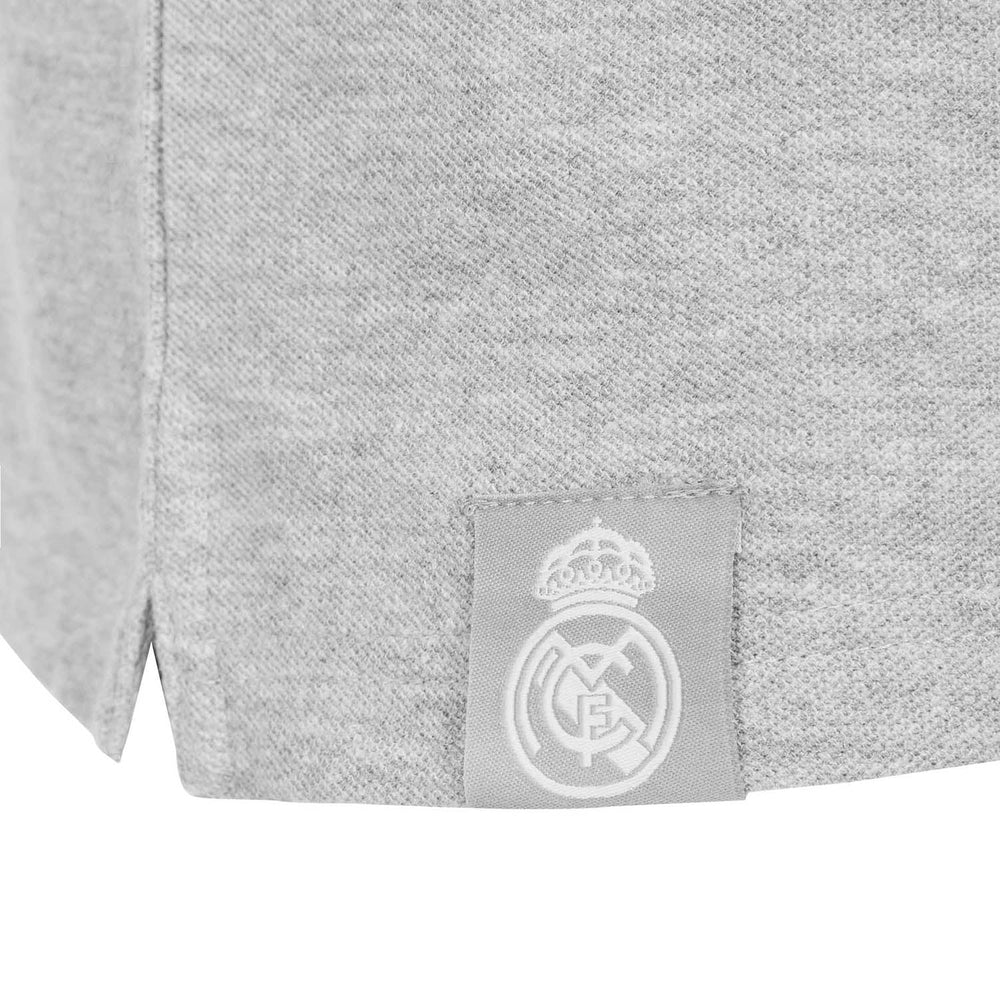 Mens Essentials Color Crest Polo Light Grey