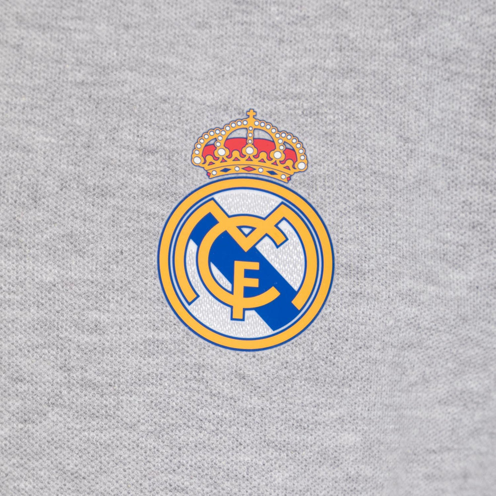 Mens Essentials Color Crest Polo Light Grey