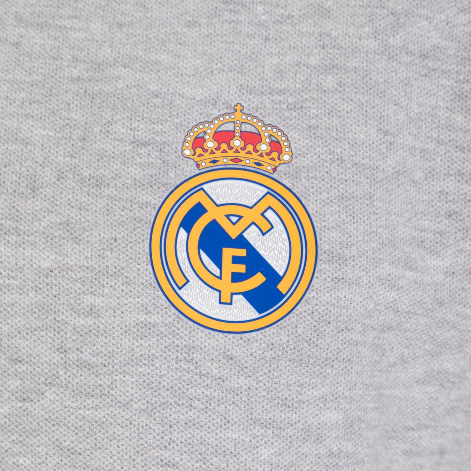 Mens Essentials Color Crest Polo Light Grey