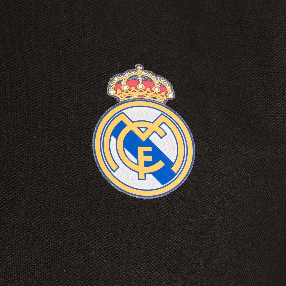 Mens Essentials Color Crest Polo Black