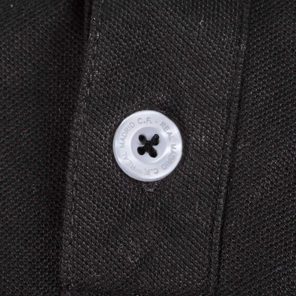 Mens Essentials Color Crest Polo Black