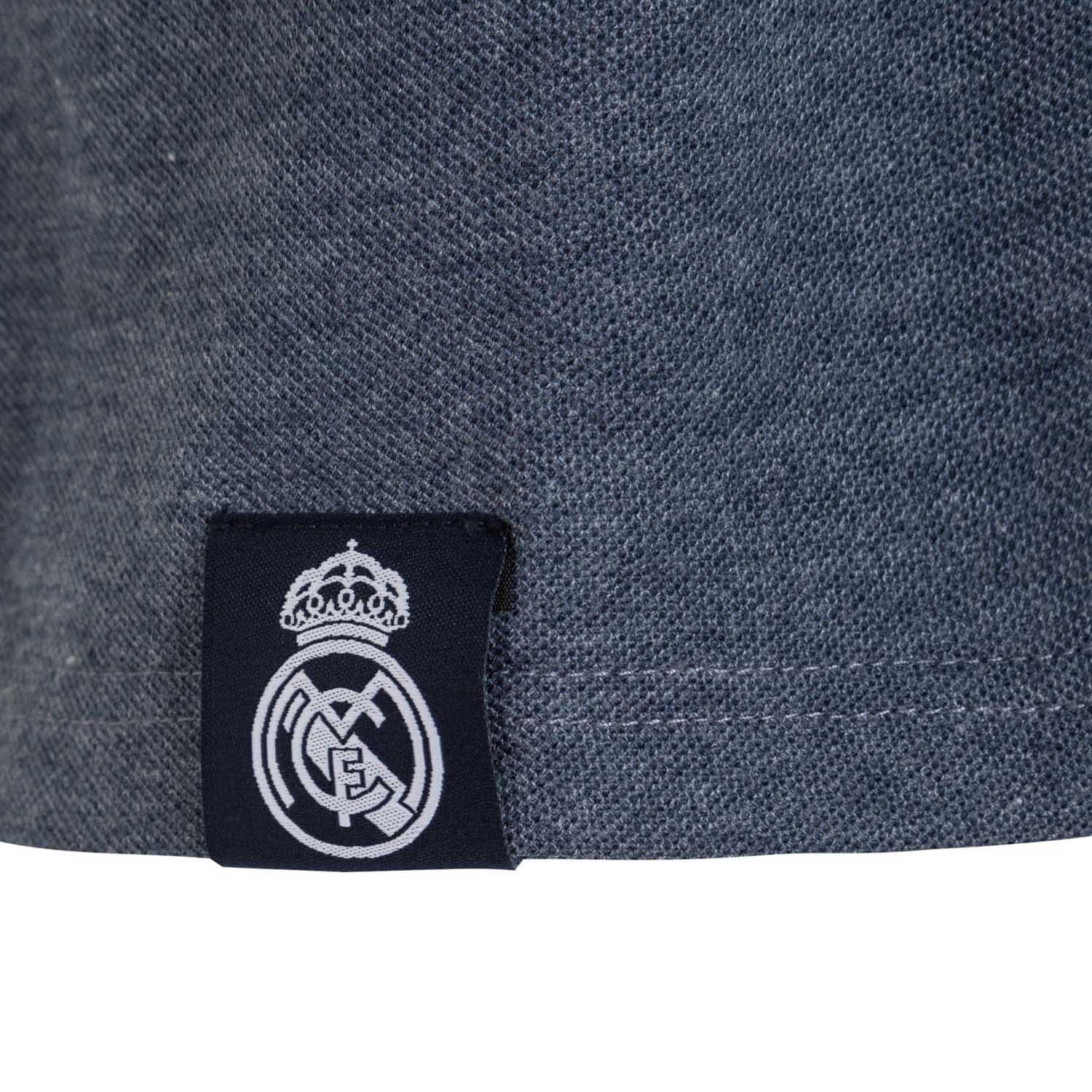 Mens Essentials Color Crest Polo Blue Blend