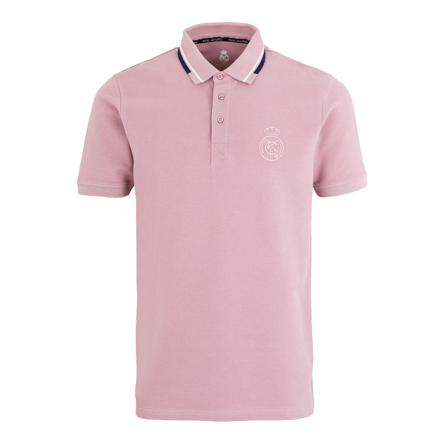 Sakura Mens Block Tipped Collar Polo Pink