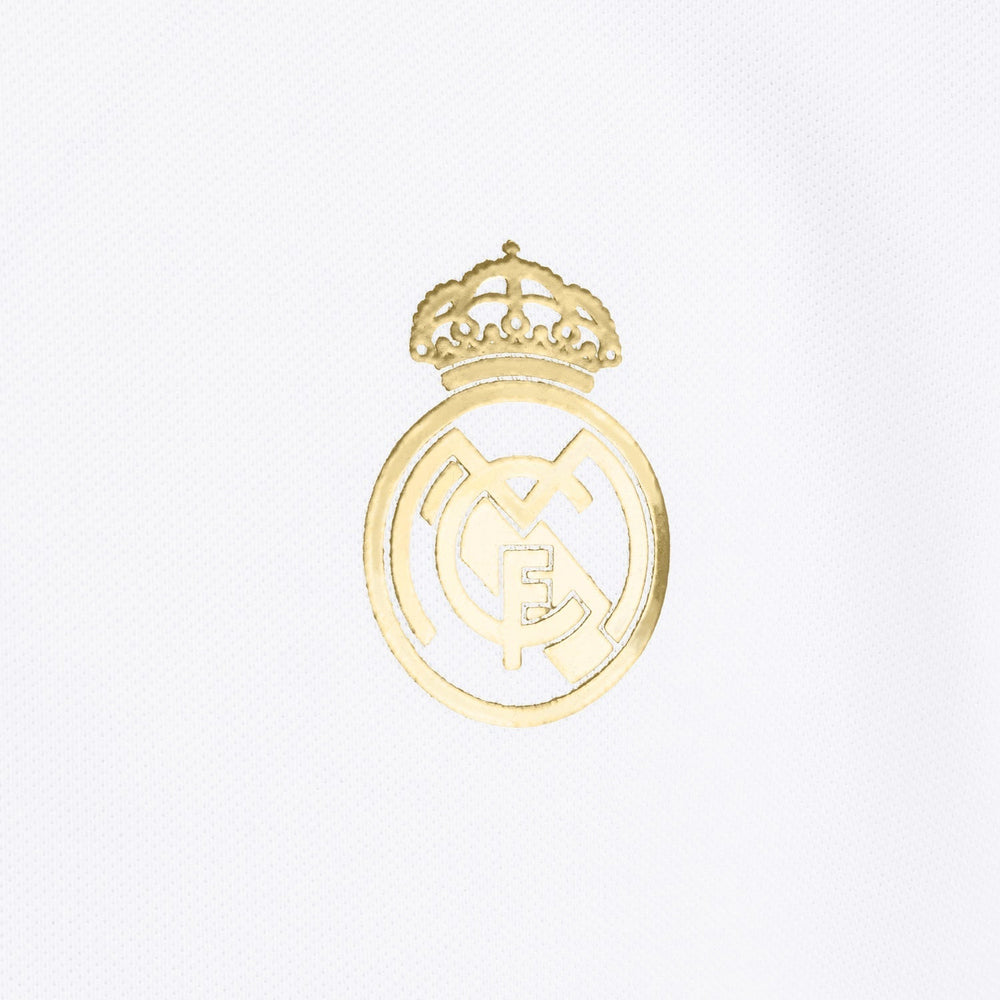 Mens White & Gold Polo