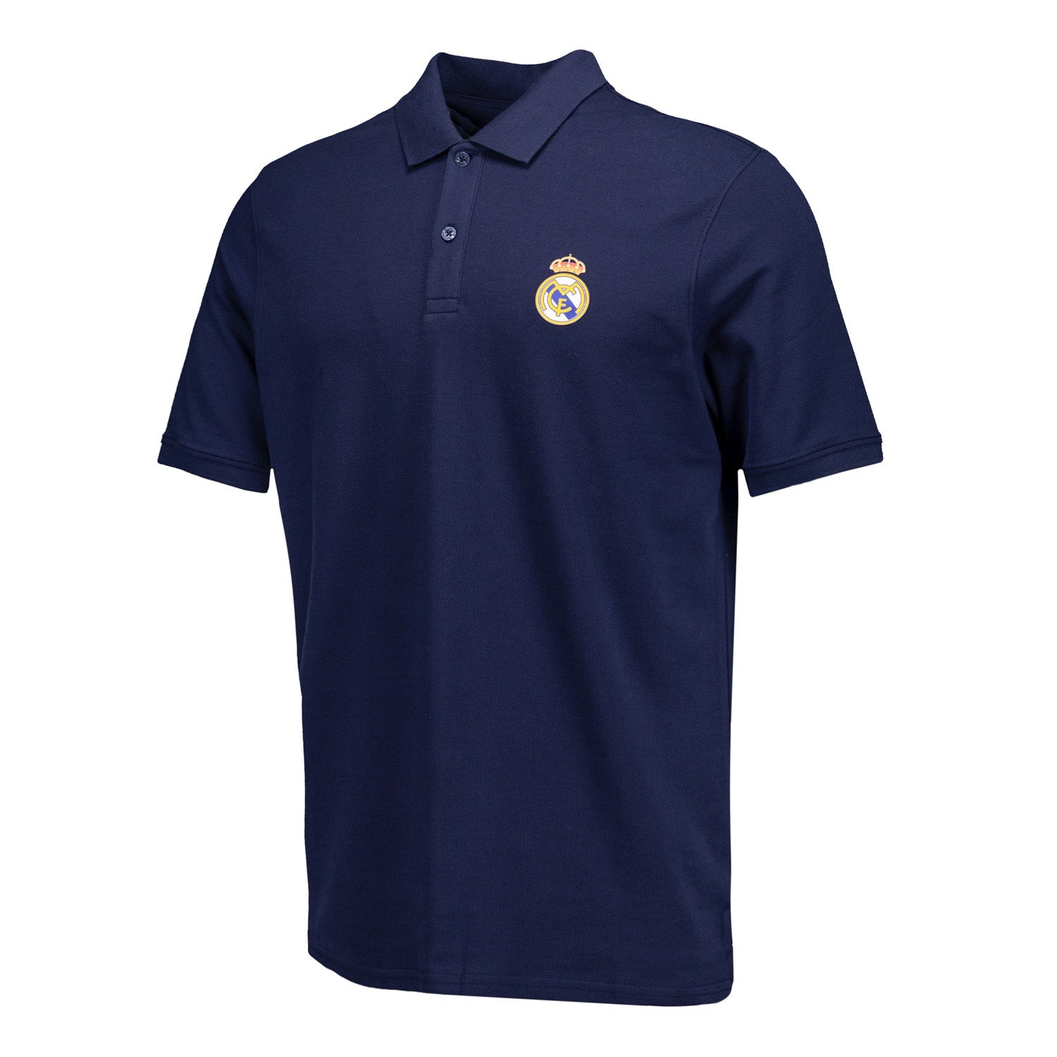 Mens ECO Essentials Real Madrid Color Crest Polo Navy