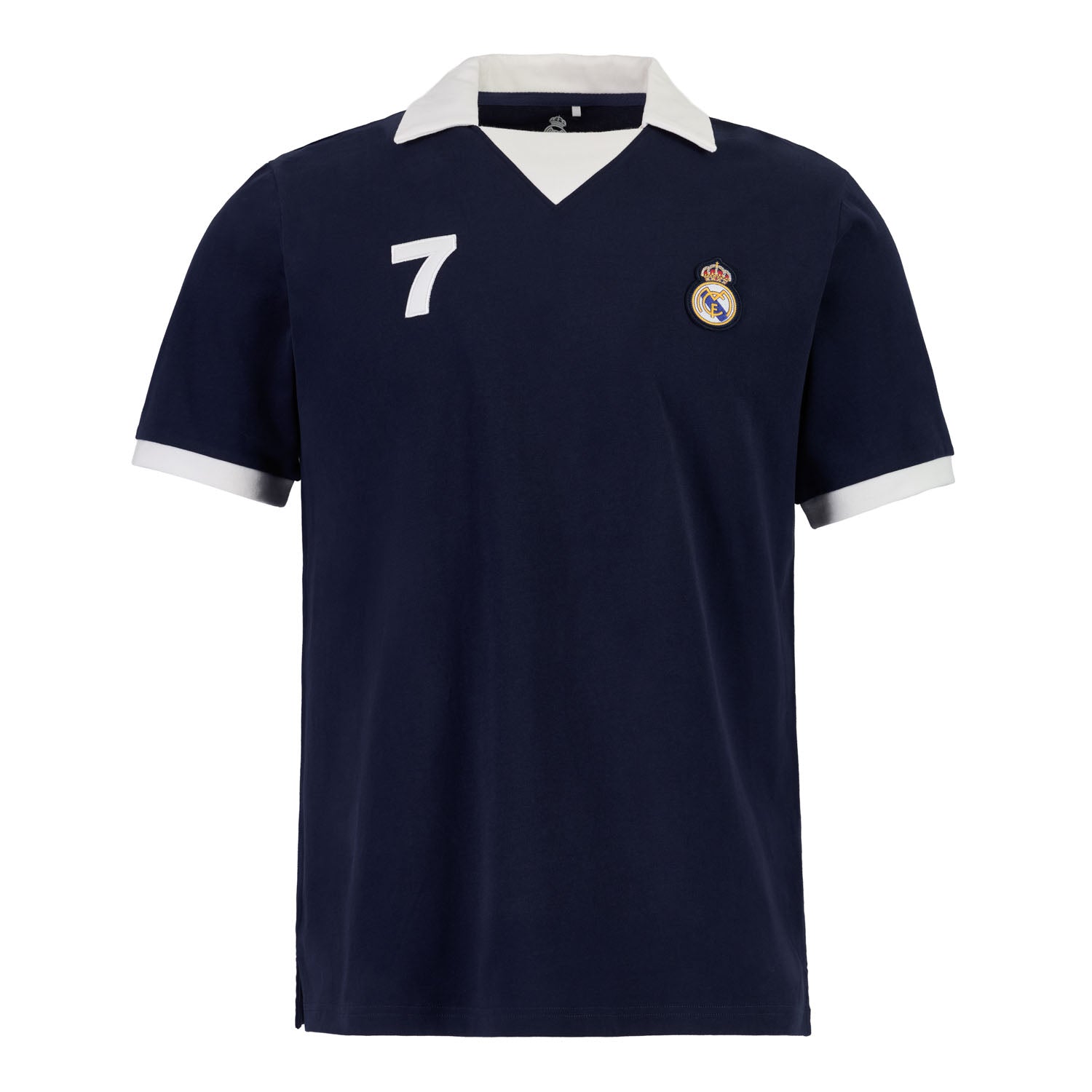 Men's Retro Short Sleeve Cotton Polo Navy Blue