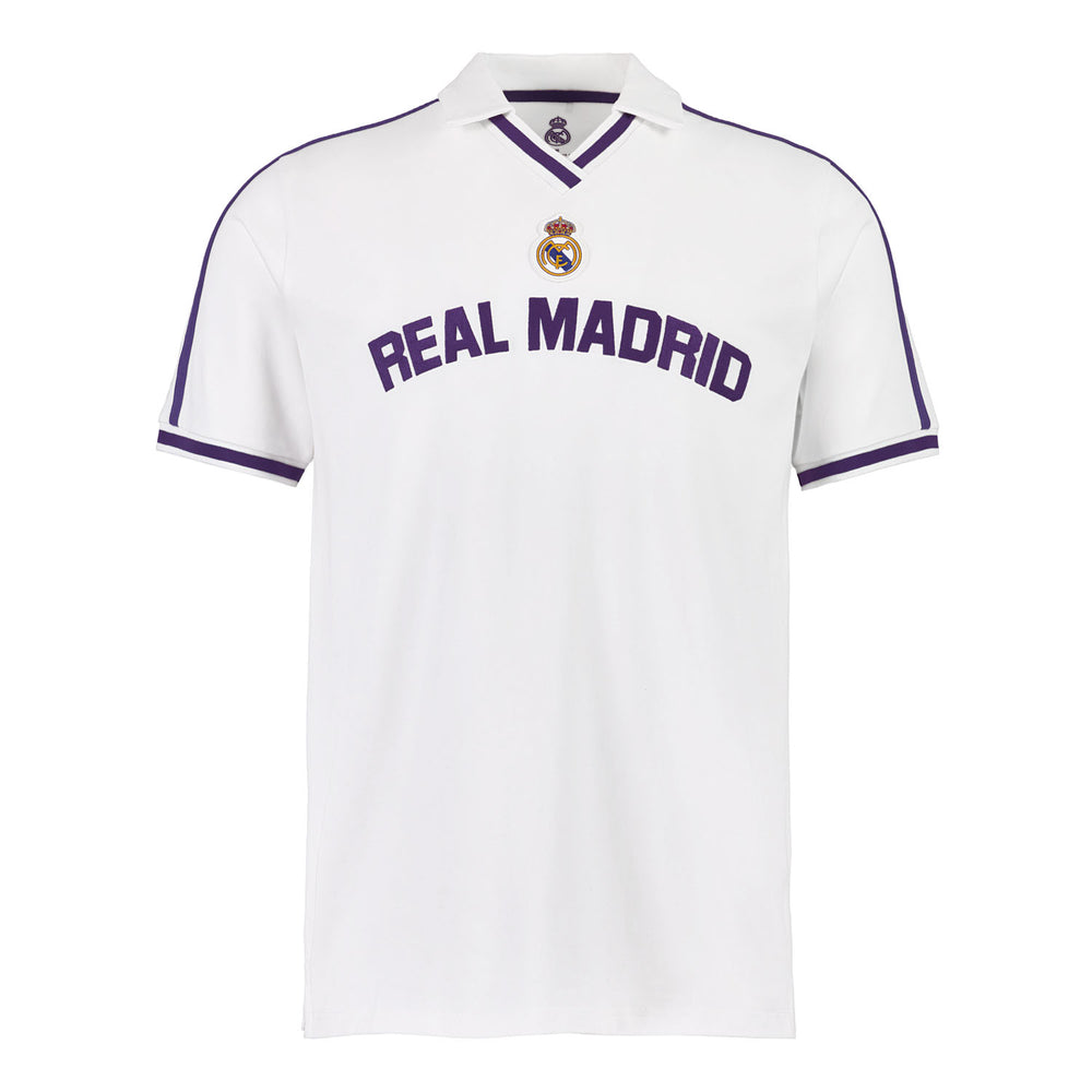 Polo Homme Rétro RM Manches Courtes Coton Blanc