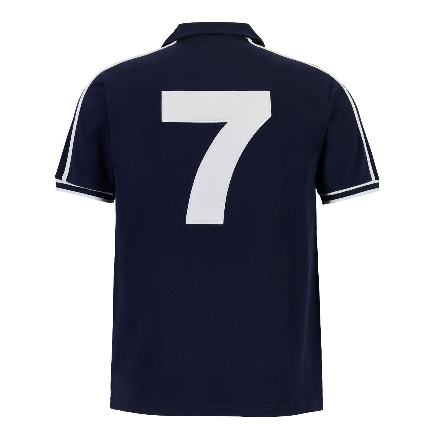 Men's Retro RM Short Sleeve Cotton Polo Navy Blue