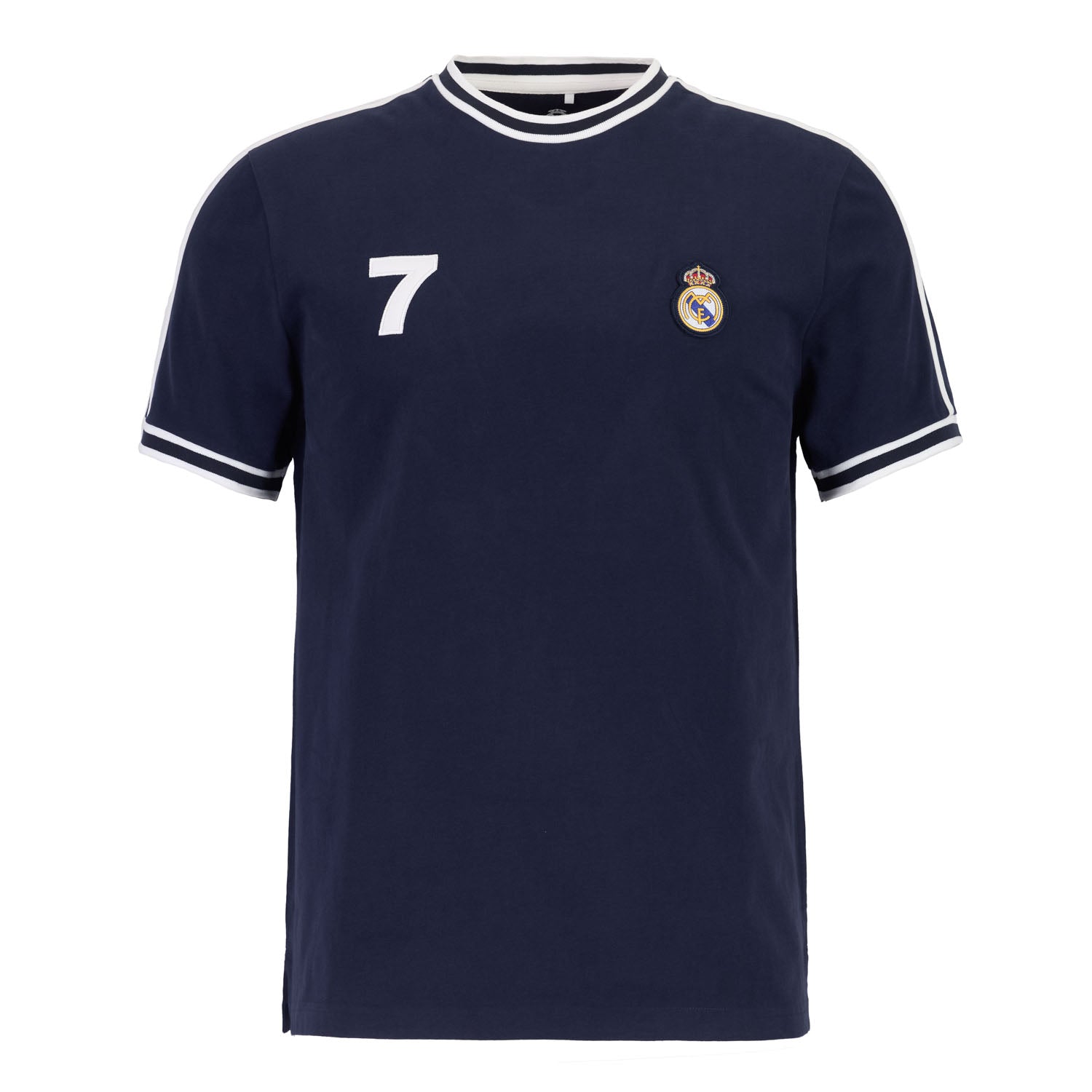 Men's Retro Cotton T-Shirt Navy Blue