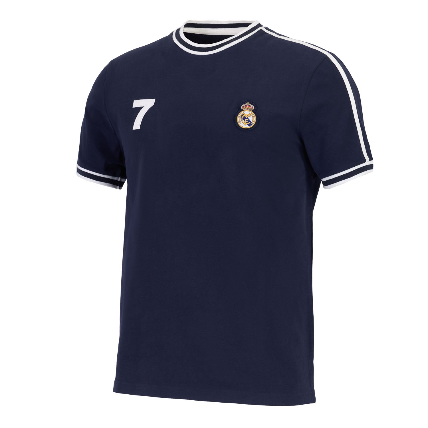 Men's Retro Cotton T-Shirt Navy Blue