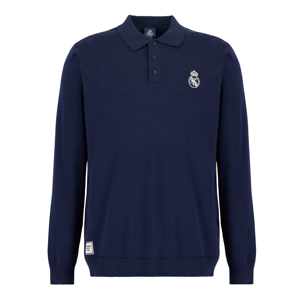 Polo Hombre Halfway Manga Larga 100% Algodón Azul Marino