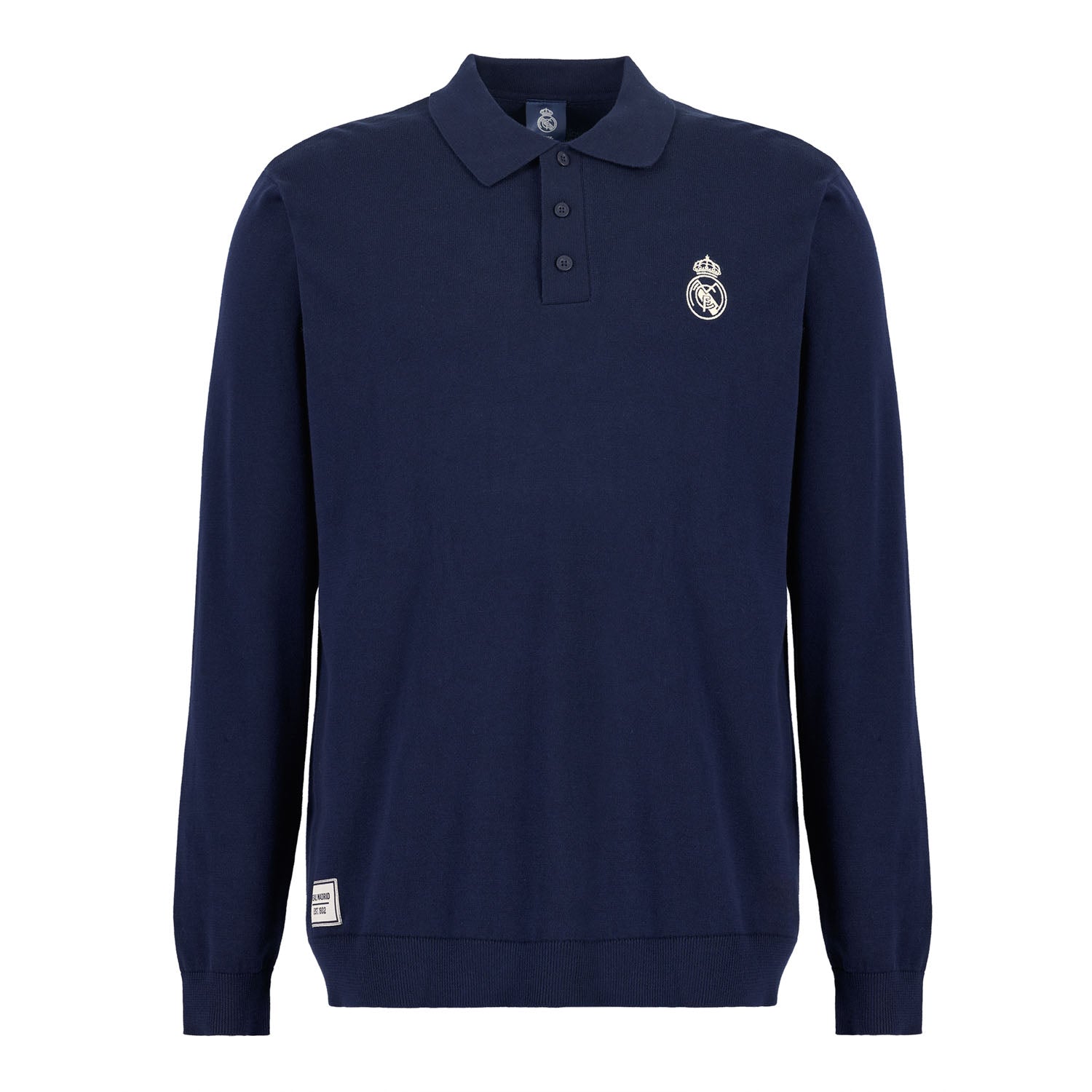 Polo Hombre Halfway Manga Larga 100% Algodón Azul Marino