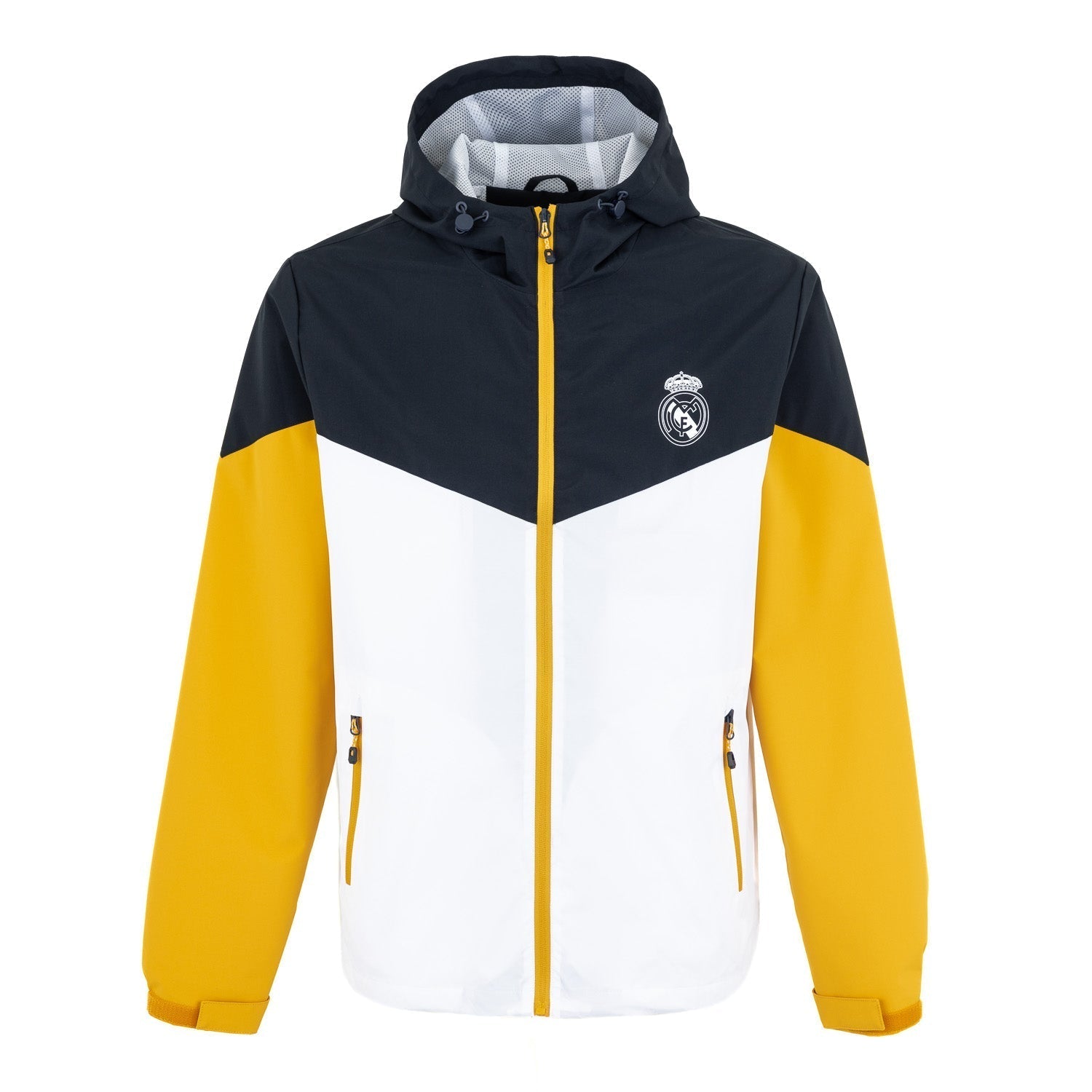 Mens Outerwear Color Block Windbreaker White