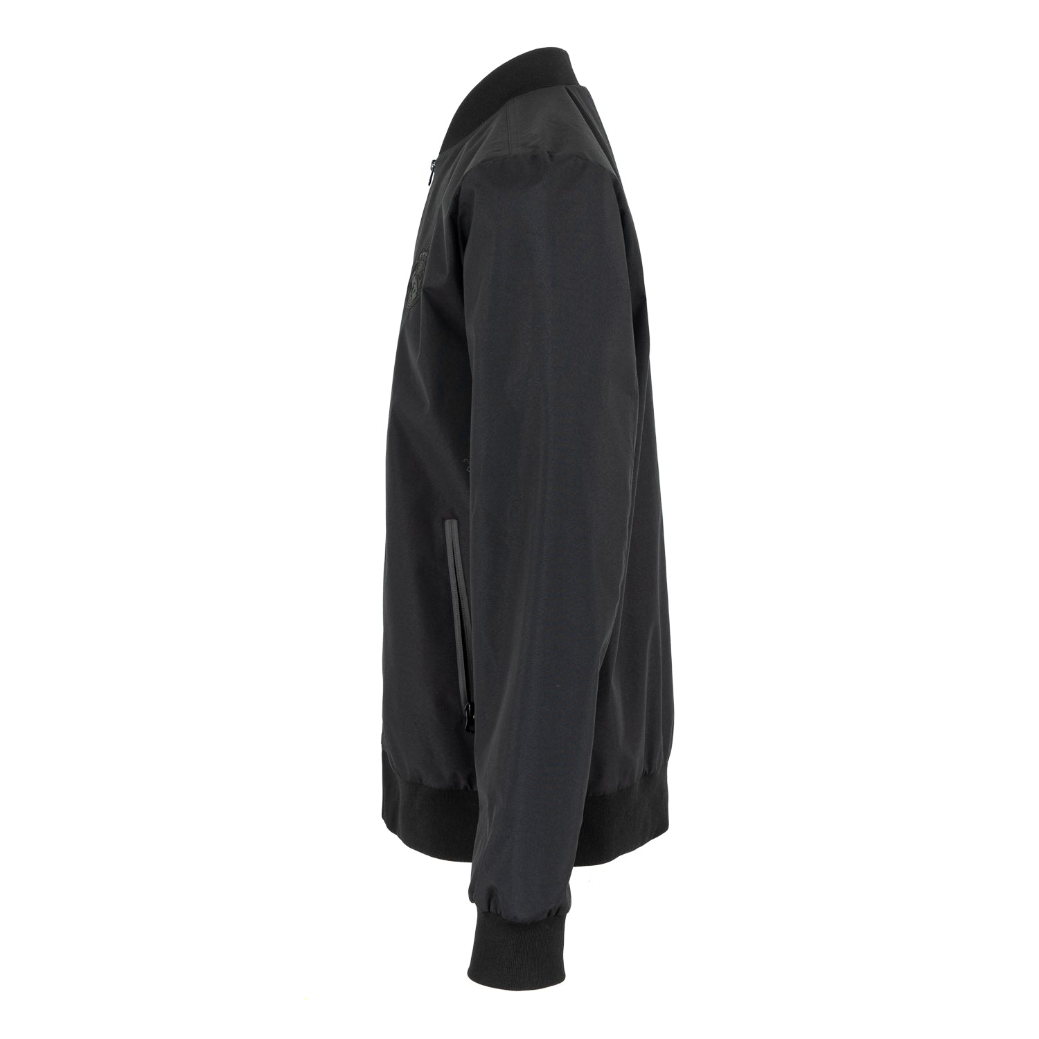 Mens Outerwear Light Bomber Jacket Monocolor Black