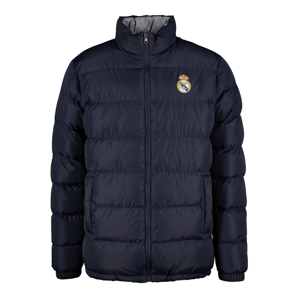 Mens Outerwear Reversible Reflective Puffer Jacket Navy