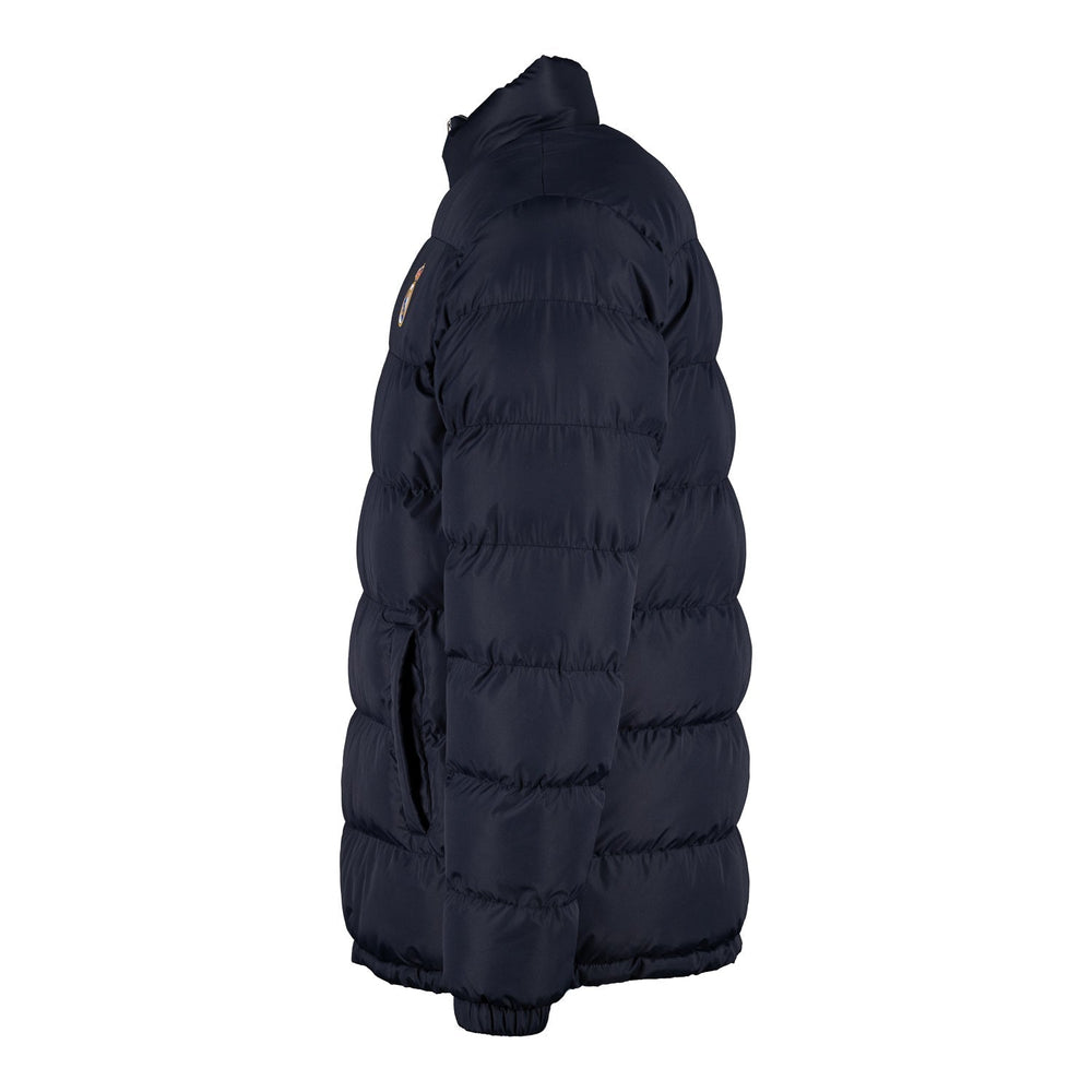 Mens Outerwear Reversible Reflective Puffer Jacket Navy